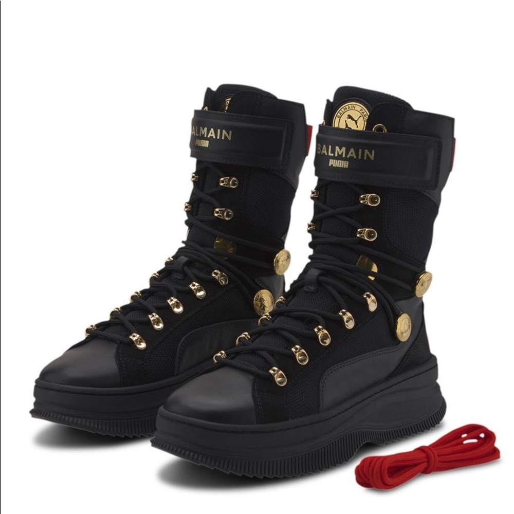 Balmain Deva Boxing Combat Sneaker Boots